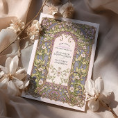 Luxuriöse Jugendstil-Hochzeit Einladung