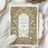 Luxuriöse Jugendstil-Hochzeit Einladung