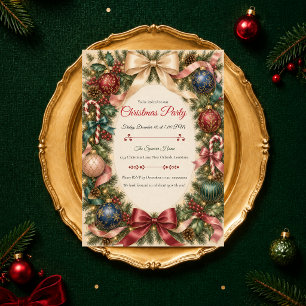Luxuriöse Juwel-Ton-Weihnachtsfeier Einladung