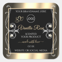 Luxuriöse Juwelen Logo für Black Gold Decor Produk