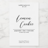 Luxuriöse Kalligrafie Stil Custom Matte Candle Lab Lebensmitteletikett (Einzelnes Label)