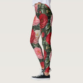Luxuriöse Kamelienblüten-Foliage Leggings (Links)