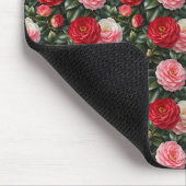 Luxuriöse Kamelienblüten-Foliage Mousepad (Ecke)