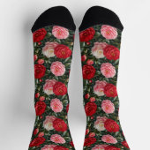 Luxuriöse Kamelienblüten-Foliage Socken (Oben)