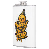 Luxuriöse Kawaii Neujahrsgraffiti — Diagonal Cele Flachmann (Links)