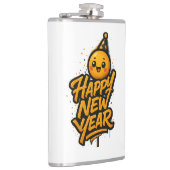 Luxuriöse Kawaii Neujahrsgraffiti — Diagonal Cele Flachmann (Rechts)