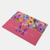 Luxuriöse Kitchen Floor Mat: Frühlingsblumen Rosa Fußmatte (Schrägansicht)