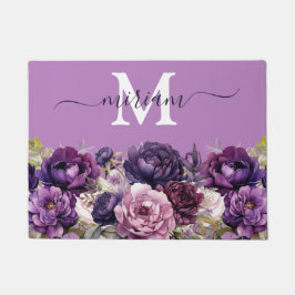 Luxuriöse Kitchen Floor Mat: Purple Flowers Door M Fußmatte