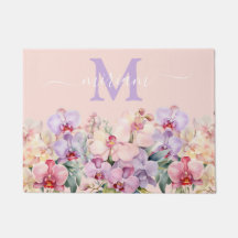 Luxuriöse Kitchen Floor Mat: Rosa und Lila Orchide