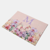 Luxuriöse Kitchen Floor Mat: Rosa und Lila Orchide Fußmatte (Schrägansicht)