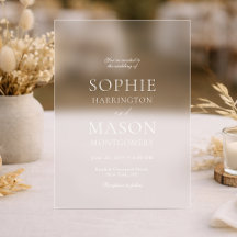 Luxuriöse klare Acryl-Hochzeitseinladung