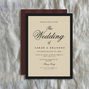 Luxuriöse klassische elegante Vintage-Hochzeit Einladung