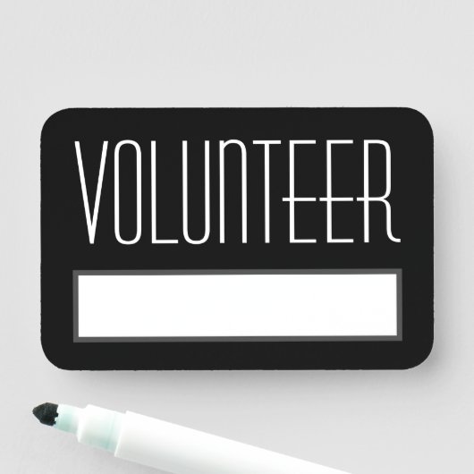 Luxuriöse, klassische "VOLUNTEER"-Namensmarke Namensschild (Beispiel)