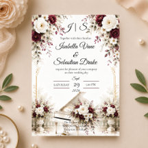 Luxuriöse Klaviergarten-Romanze Hochzeit