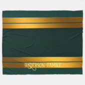 Luxuriöse Kollektion von Green Gold Linen Texture Fleecedecke (Vorderseite (Horizontal))