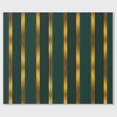 Luxuriöse Kollektion von Green Gold Linen Texture Geschenkpapier (Flach)
