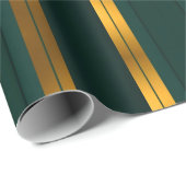 Luxuriöse Kollektion von Green Gold Linen Texture Geschenkpapier (Rolleneckpunkt)