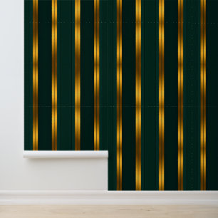 Luxuriöse Kollektion von Green Gold Linen Texture Tapete