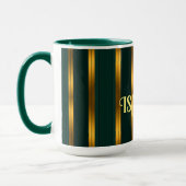 Luxuriöse Kollektion von Green Gold Linen Texture Tasse (Links)