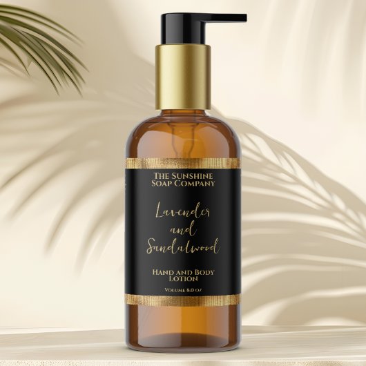 Luxuriöse Kosmetik-Flaschenetikmarke aus schwarzer Rechteckiger Aufkleber