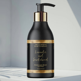 Luxuriöse Kosmetik-Flaschenetikmarke aus schwarzer Rechteckiger Aufkleber