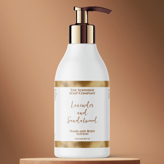 Luxuriöse Kosmetik mit weißer und goldener Folie F Rechteckiger Aufkleber