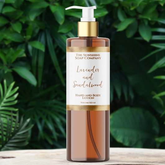 Luxuriöse Kosmetik mit weißer und goldener Folie F Rechteckiger Aufkleber