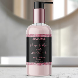 Luxuriöse Kosmetikprodukte aus schwarzem und rosa  Rechteckiger Aufkleber