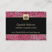 Luxuriöse Kosmetologie Pink Cheetah Print Ernennun Terminkarte (Vorderseite)