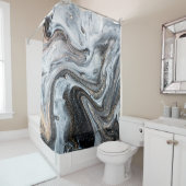 Luxuriöse Kunst im orientalischen Stil. Goldener S Duschvorhang (Beispiel)