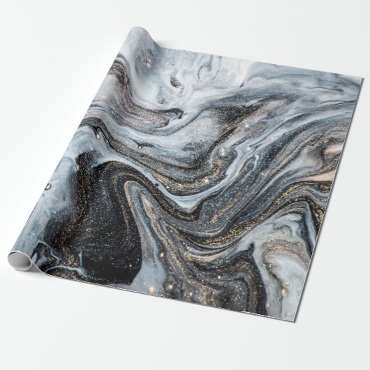 Luxuriöse Kunst im orientalischen Stil. Goldener S Geschenkpapier (Ungerollt)