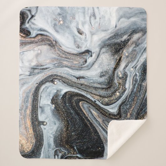 Luxuriöse Kunst im orientalischen Stil. Goldener S Sherpadecke (Vorderseite)