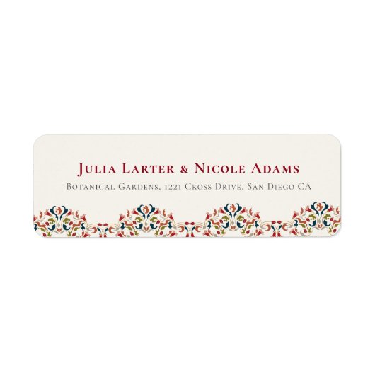 Luxuriöse künstlerische Botanische Paisley Hochzei (Vorne)