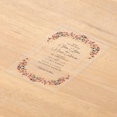 Luxuriöse künstlerische Botanische Paisley Hochzei Acryleinladungen (Ablage )