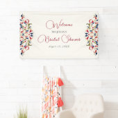 Luxuriöse künstlerische Botanische Paisley Hochzei Banner (Insitu)