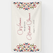 Luxuriöse künstlerische Botanische Paisley Hochzei Banner (Vertikal)