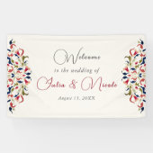 Luxuriöse künstlerische Botanische Paisley Hochzei Banner (Horizontal)