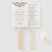 Luxuriöse künstlerische Botanische Paisley Hochzei Fächer (Vorne und Hinten)