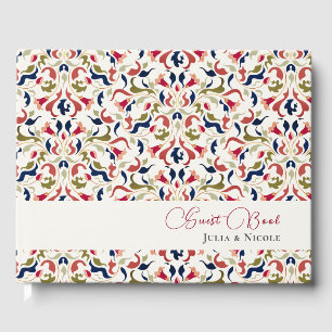 Luxuriöse künstlerische Botanische Paisley Hochzei Gästebuch