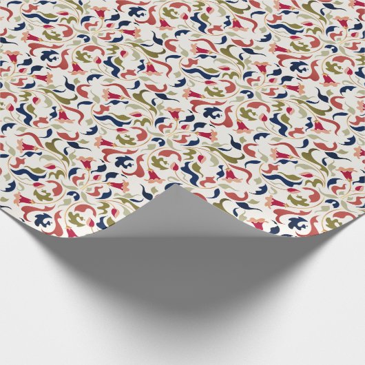 Luxuriöse künstlerische Botanische Paisley Hochzei Geschenkpapier (Ecke)