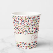 Luxuriöse künstlerische Botanische Paisley Hochzei Pappbecher (Vorderseite)