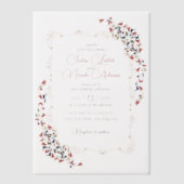 Luxuriöse künstlerische Botanische Paisley Hochzei Pergament Einladungen (Vorderseite)