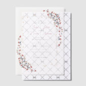 Luxuriöse künstlerische Botanische Paisley Hochzei Pergament Einladungen (Versetzt (Einladung))