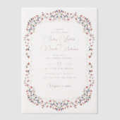 Luxuriöse künstlerische Botanische Paisley Hochzei Pergament Einladungen (Vorderseite)