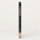 Luxuriöse Kupfer- und schwarzmarmorierte Muster Case-Mate iPhone Hülle (Hinten/Links)