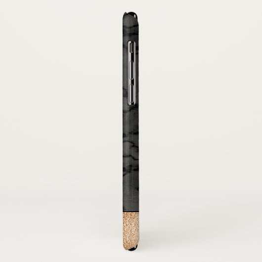 Luxuriöse Kupfer- und schwarzmarmorierte Muster Case-Mate iPhone Hülle (Hinten/Links)