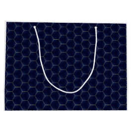 Luxuriöse Lattice Indigogeometrie Große Geschenktüte
