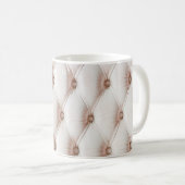 Luxuriöse Ledertextur, alte Rose Kaffeetasse (VorderseiteRechts)