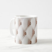 Luxuriöse Ledertextur, alte Rose Kaffeetasse (Vorderseite Links)