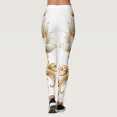 Luxuriöse Leggings aus Gold-Floral (Rückseite)